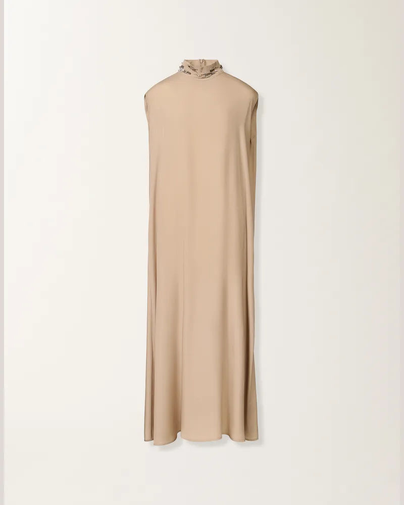 Fabiana Filippi Kleid In Enver-satin, Birke - Frau Kleider Beige Beige