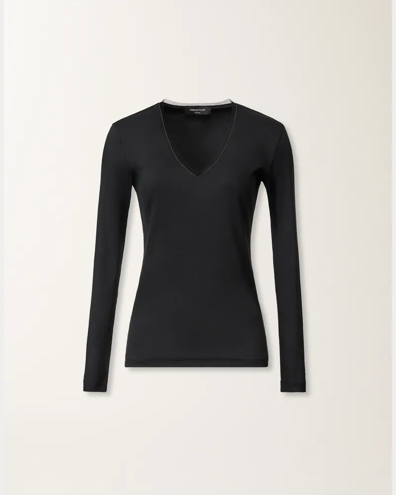 Fabiana Filippi Jersey-t-shirt, Mitternachtsblau - Frau Röcke Weiß Weiß