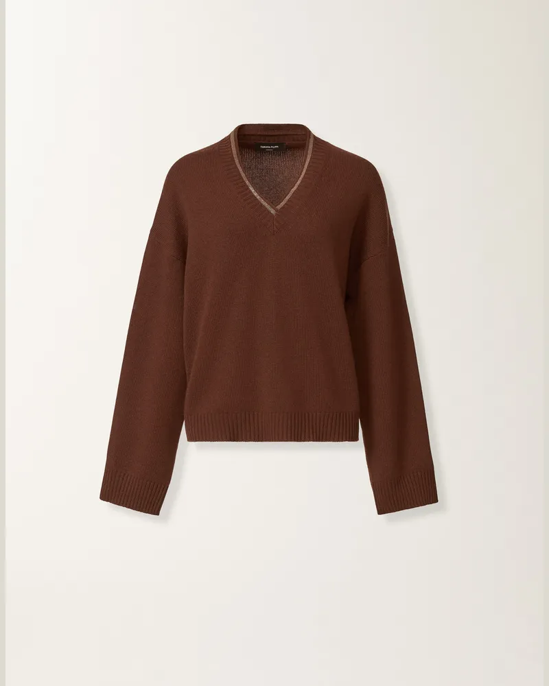 Fabiana Filippi Pullover In Platin, Ebenholz - Frau Strickwaren Braun Braun