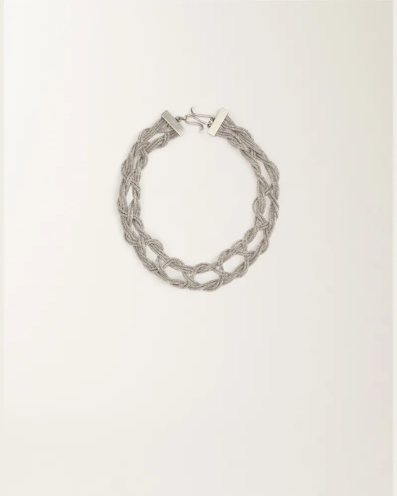 Fabiana Filippi Häkelkette Aus Diamantfaden, Nickelfarben - Frau Schmuck Silber Silber