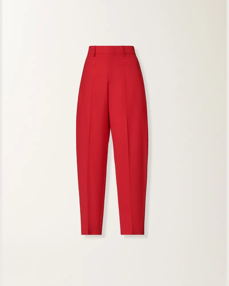 Fabiana Filippi Bi-stretch Fresco Wollhosen, Lackfarbe - Frau Hosen Rot Rot