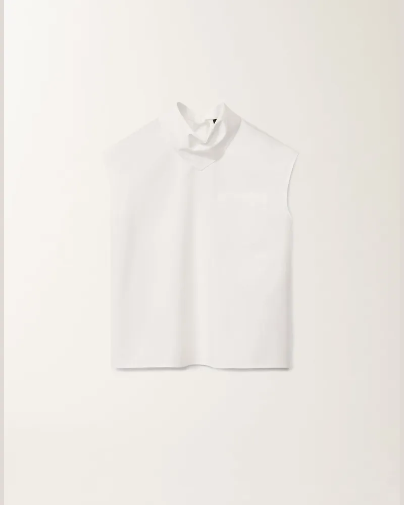 Fabiana Filippi Top Aus Popeline, Optisch Weiß - Frau T-shirts & Tops Weiss Weiss