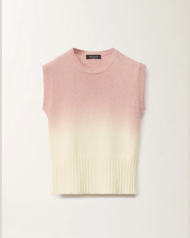 Fabiana Filippi Top Aus Nuanciertem Platin, Blush - Frau Strickwaren Rosa Rosa