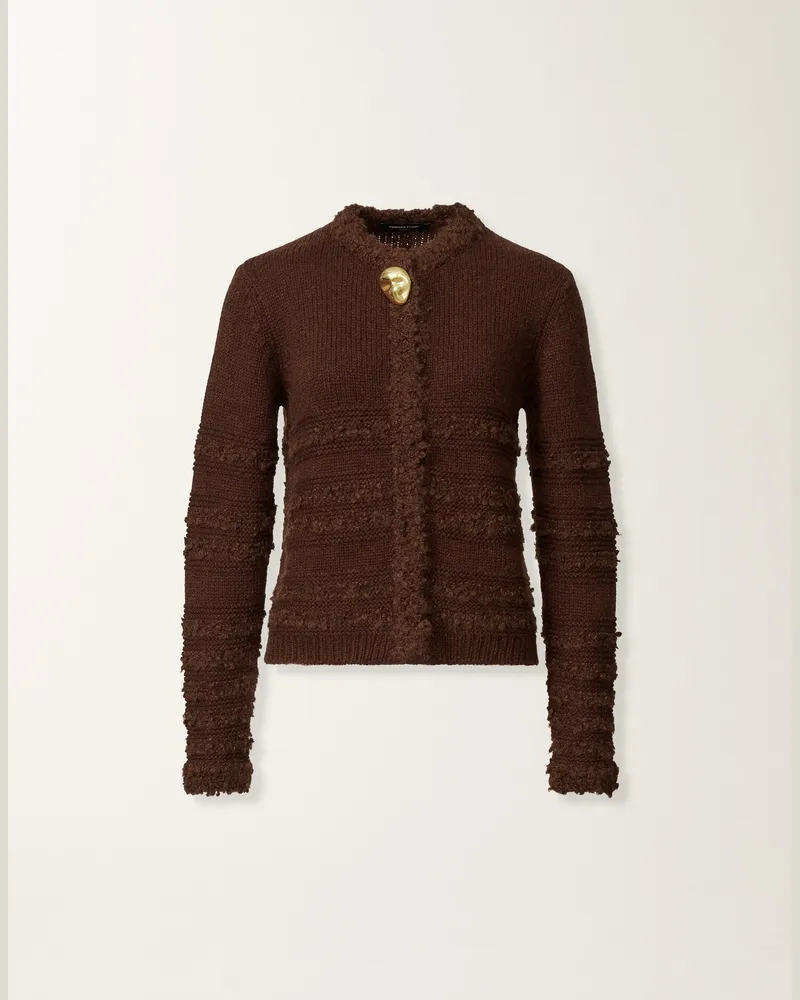 Fabiana Filippi Cardigan Aus Kamelhaar, Ebenholz - Frau Strickwaren Braun Braun