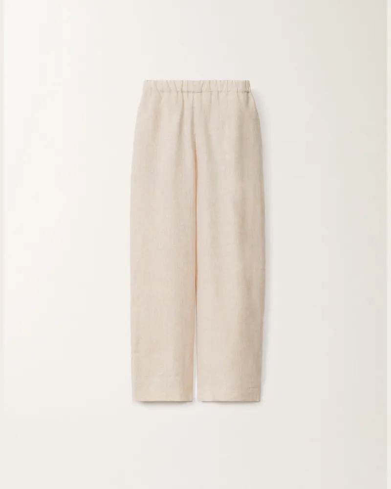 Fabiana Filippi Hose Trevi Aus Leinencanvas, Greige - Frau Hosen Weiss Weiss