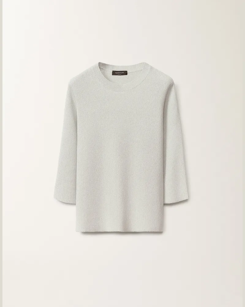 Fabiana Filippi Pullover Aus Bio-baumwolle Und Lurex, Wassergrün - Frau Strickwaren Wassergrün Wassergrün