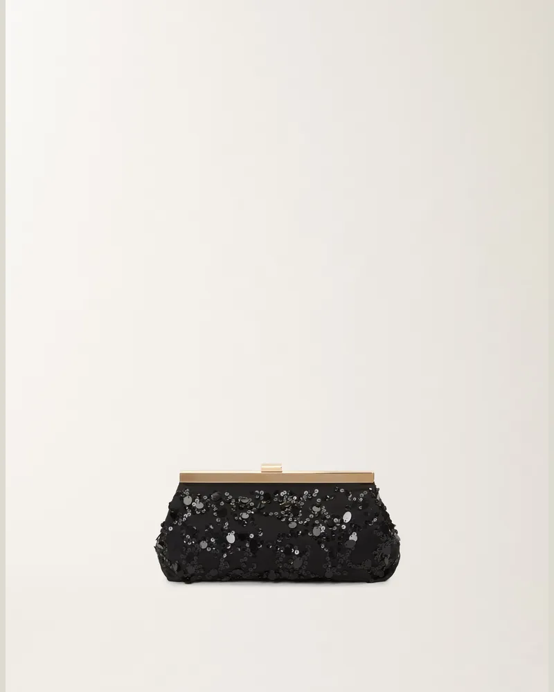 Fabiana Filippi Clutch Mit Aufgestickten Pailletten - Frau Mini-tachen & Clutches Schwarz Schwarz