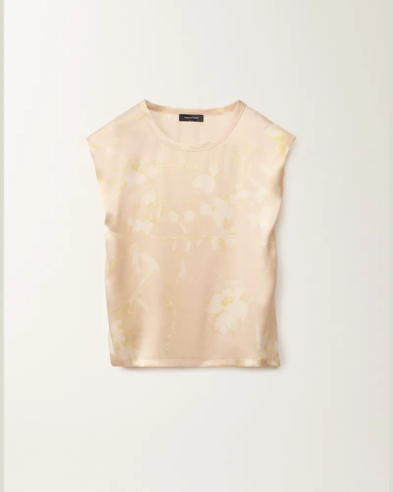 Fabiana Filippi Top Mit Print Tilia Aus Seide, Puderrosa - Frau T-shirts & Tops Rosa Rosa