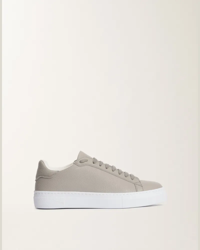 Fabiana Filippi Sneakers Aus Leder Mit Struktur, Steingrau - Frau Sneakers Grau Grau