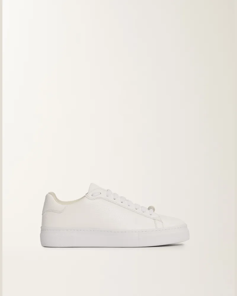 Fabiana Filippi Sneaker Aus Genarbtem Leder, Weiß - Frau Sneakers Braun Braun