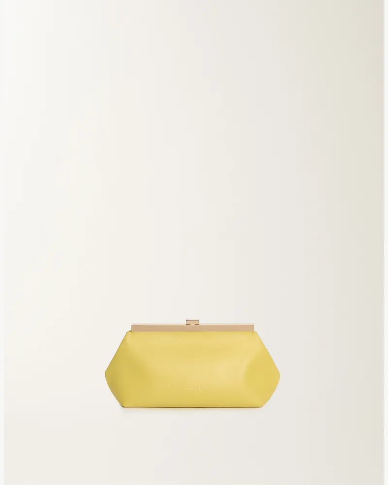 Fabiana Filippi Clutch Aus Nappaleder, Zedernbraun - Frau Mini-tachen & Clutches Gelb Gelb