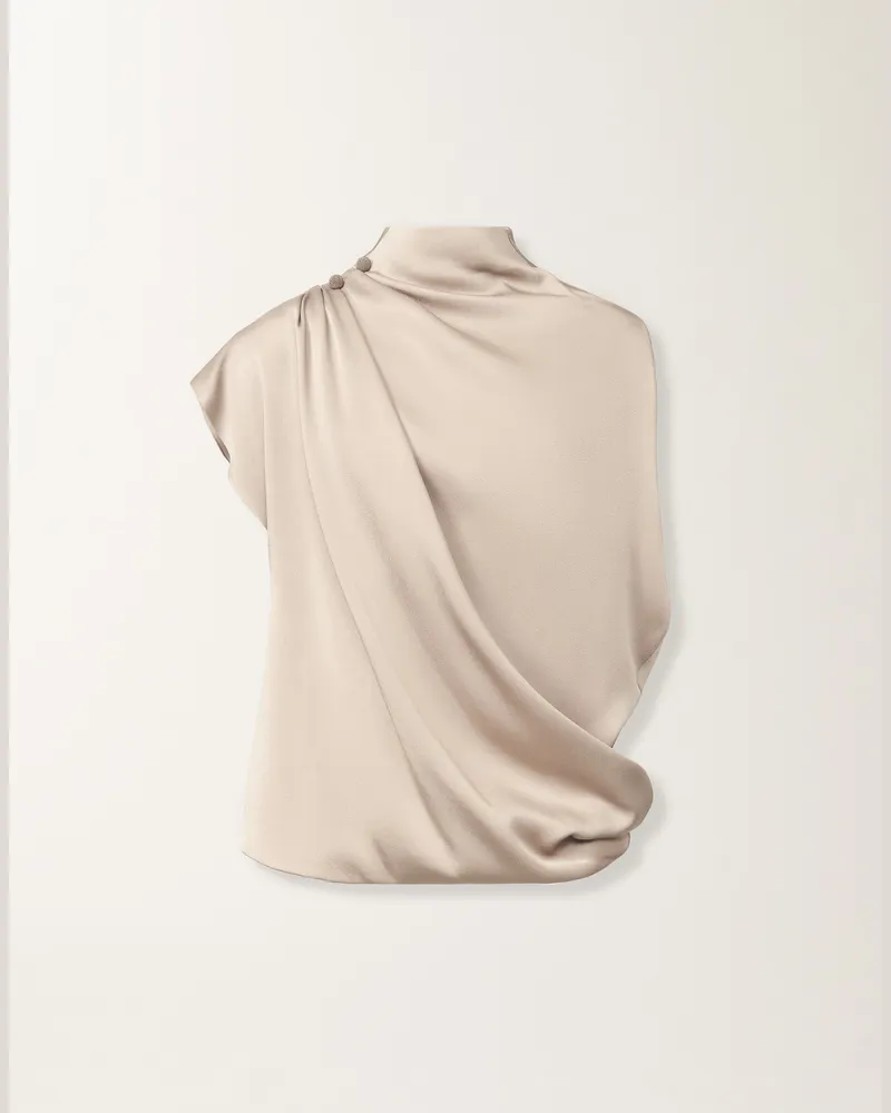 Fabiana Filippi Top Aus Envers-satin, Staubgrau - Frau T-shirts & Tops Beige Beige