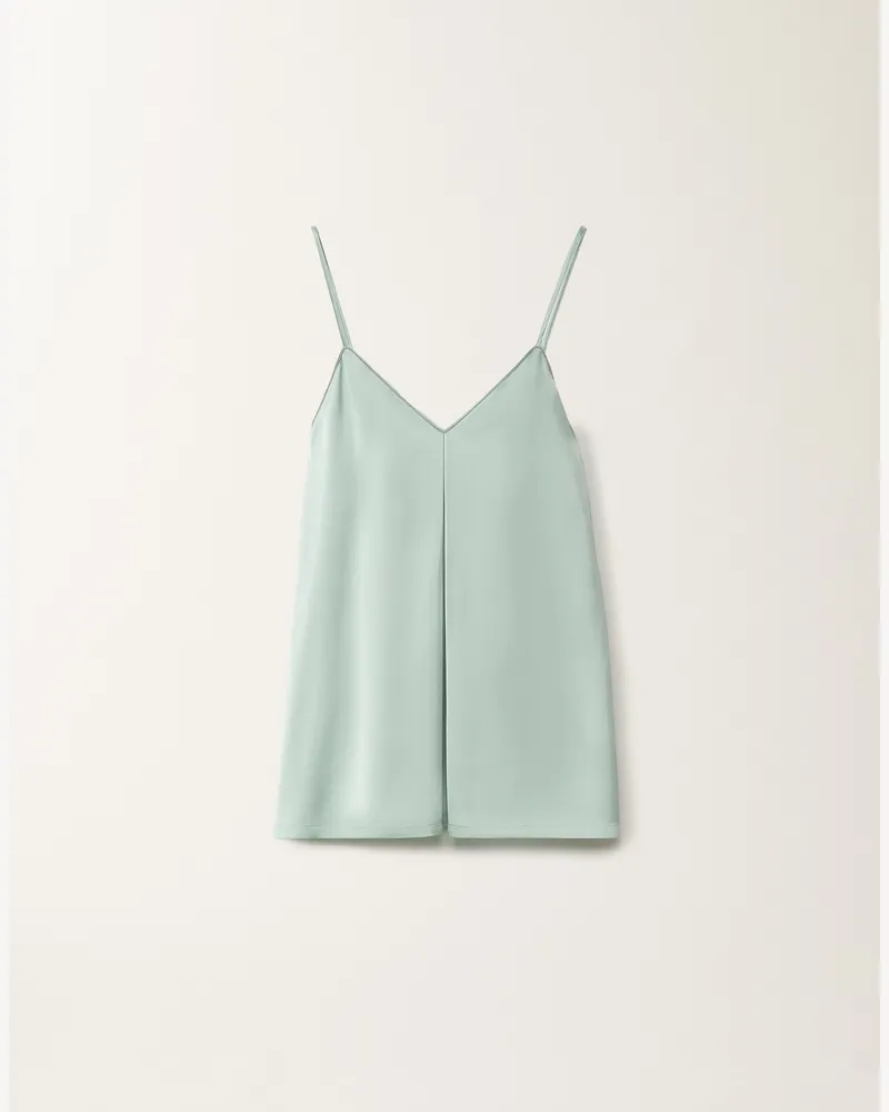 Fabiana Filippi Lingerie-top Aus Satin In Viskose, Wassergrün - Frau T-shirts & Tops Wassergrün Wassergrün