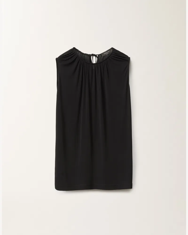 Fabiana Filippi Top Aus Fließendem Jersey In Viskose, Schwarz - Frau T-shirts & Tops Schwarz Schwarz
