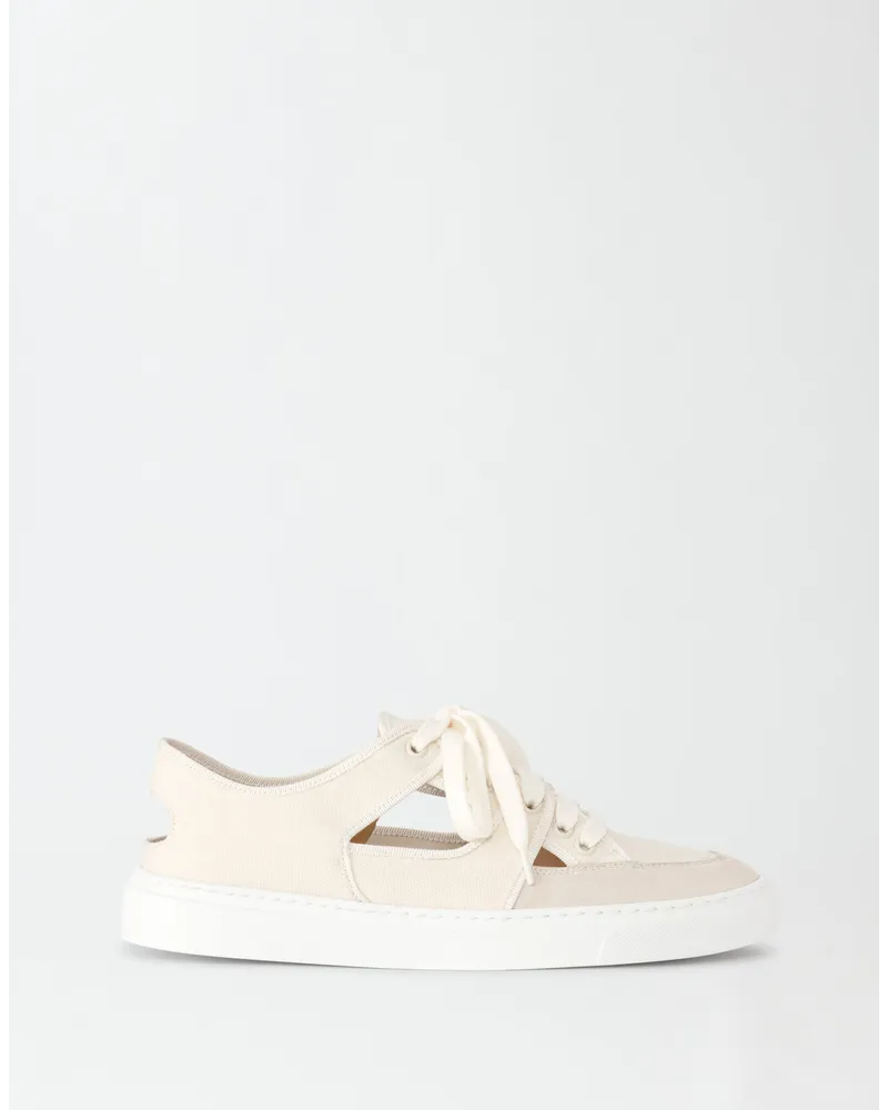 Fabiana Filippi Sneaker aus Canvas Weiss