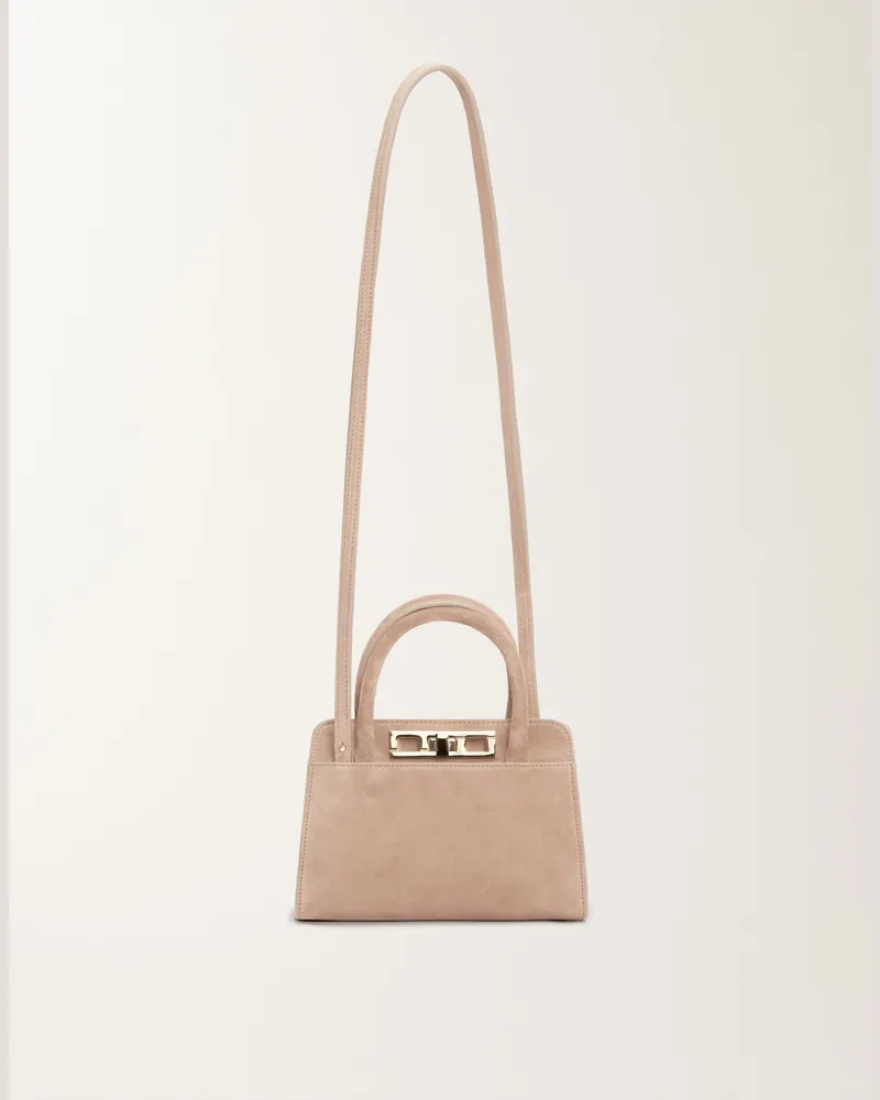 Fabiana Filippi Kleine Handtasche Aus Veloursleder, Rauchrosa - Frau Handtachen Braun Braun