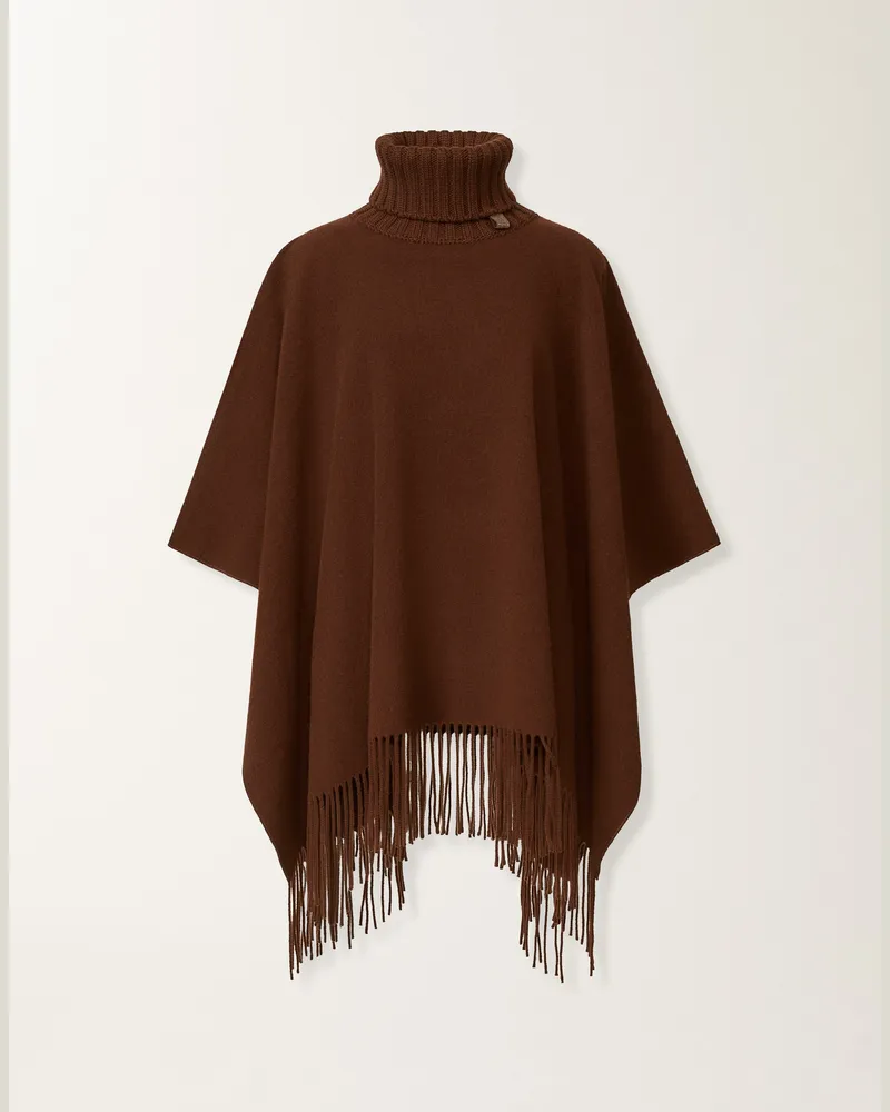 Fabiana Filippi Cape In Platin, Ebenholz - Frau Schals & Schultertüchers Braun Braun