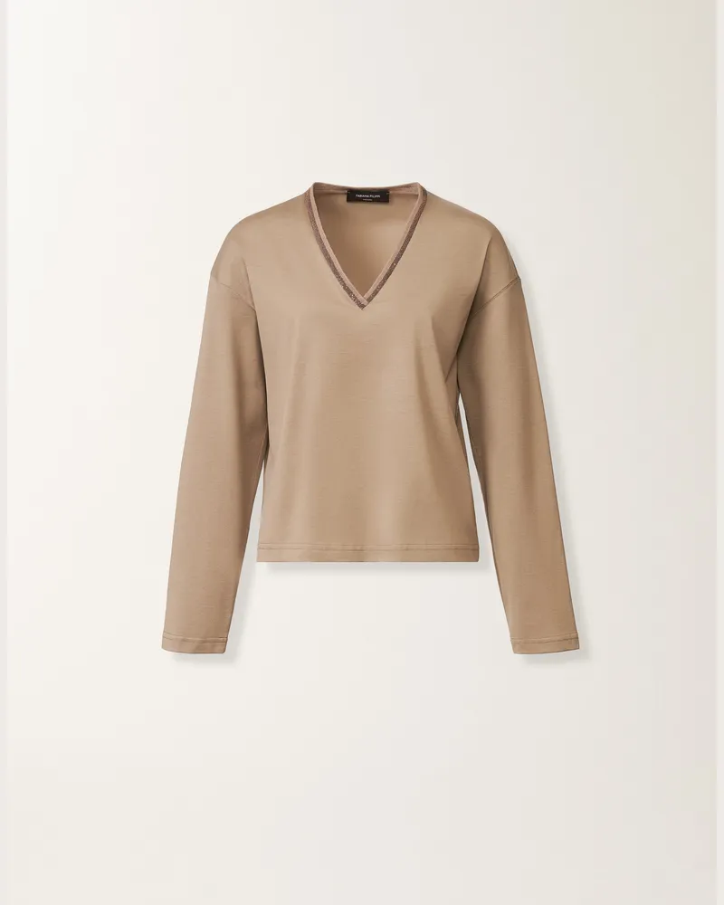 Fabiana Filippi Jersey-top, Rinde - Frau T-shirts & Tops Braun Braun