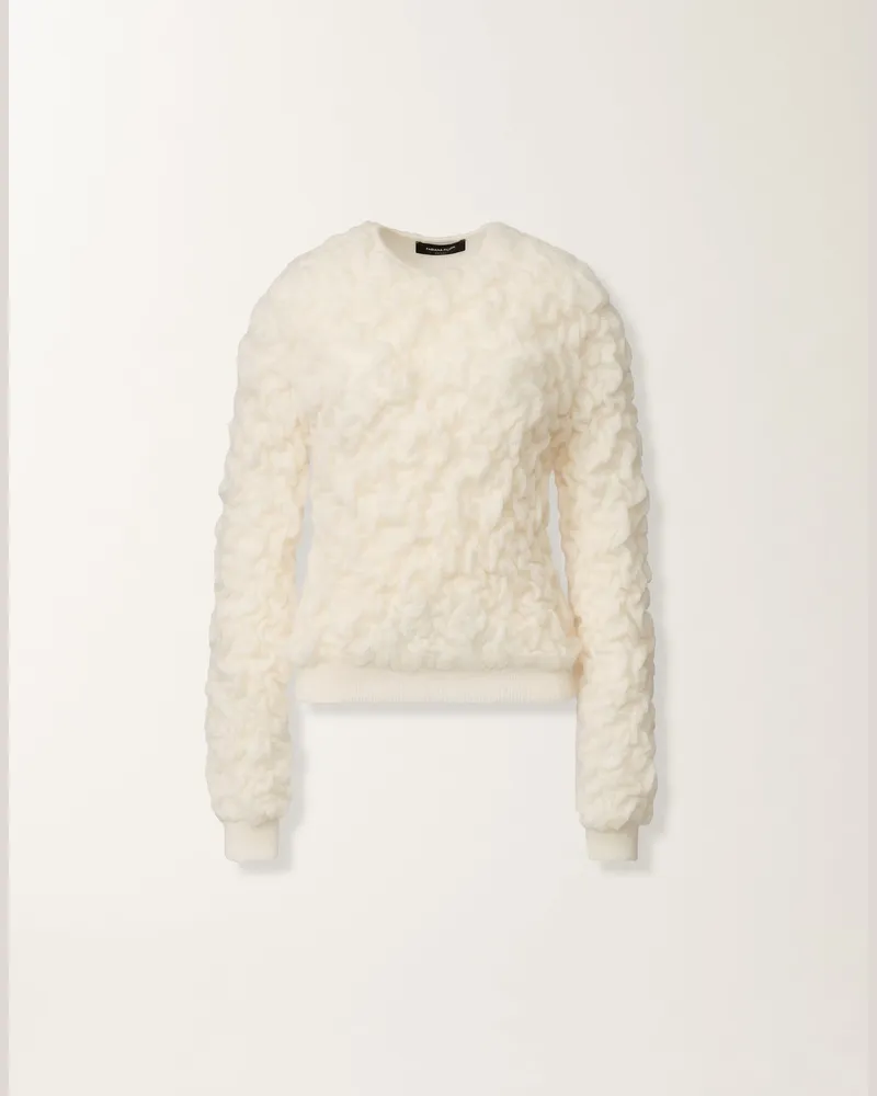 Fabiana Filippi Mohair-pullover, Butterfarbe - Frau Strickwaren Weiß Weiß