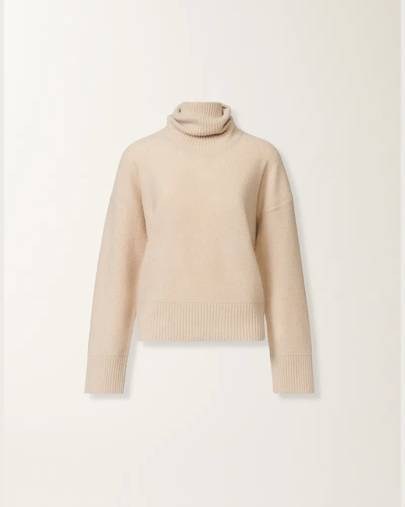 Fabiana Filippi Pullover Aus Wolle Und Seide Mit Pailletten, Kordel - Frau Strickwaren Beige Beige