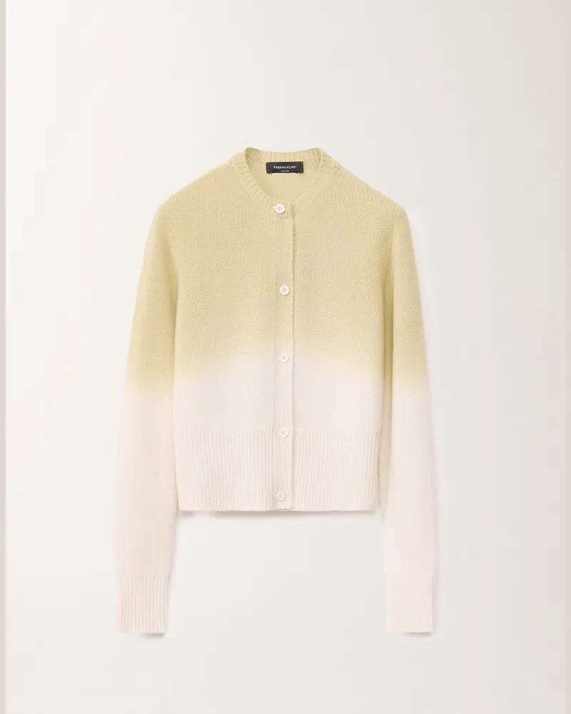 Fabiana Filippi Cardigan Aus Nuanciertem Platin, Aloegrün - Frau Strickwaren Grün Grün