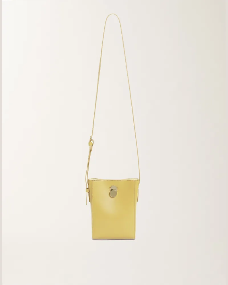 Fabiana Filippi Minibag Eclissi Aus Kalbsleder, Zederfarben - Frau Mini-tachen & Clutches Gelb Gelb