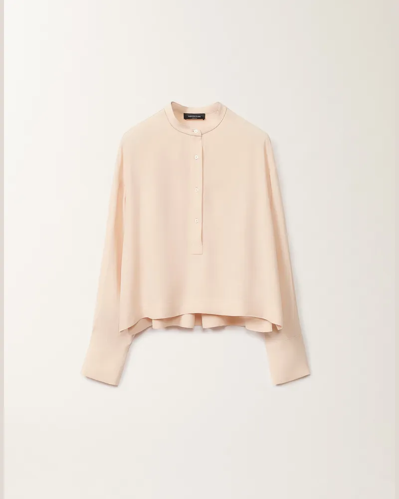 Fabiana Filippi Bluse Aus Enver Satin, Puderrosa - Frau Hemden Rosa Rosa