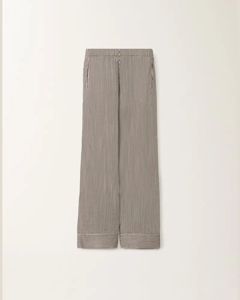 Fabiana Filippi Hose Aus Viskose Und Seide, Gestreift, Schwarz Und Weiß - Frau Hosen Weiss/schwarz Weiss