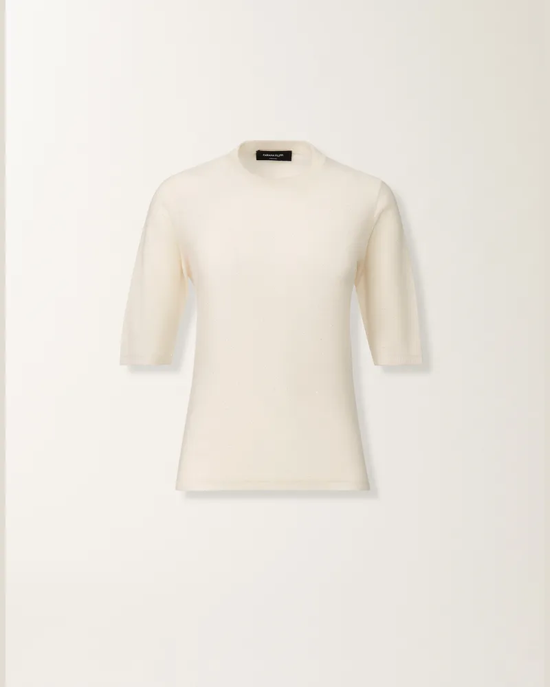 Fabiana Filippi Wollpullover Mit Pailletten, Weiß - Frau Strickwaren Weiß Weiß