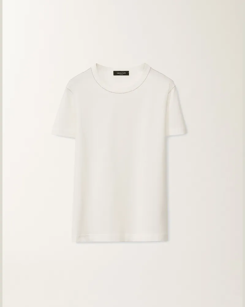 Fabiana Filippi T-shirt Aus Jersey, Weiß - Frau T-shirts & Tops Weiss Weiss