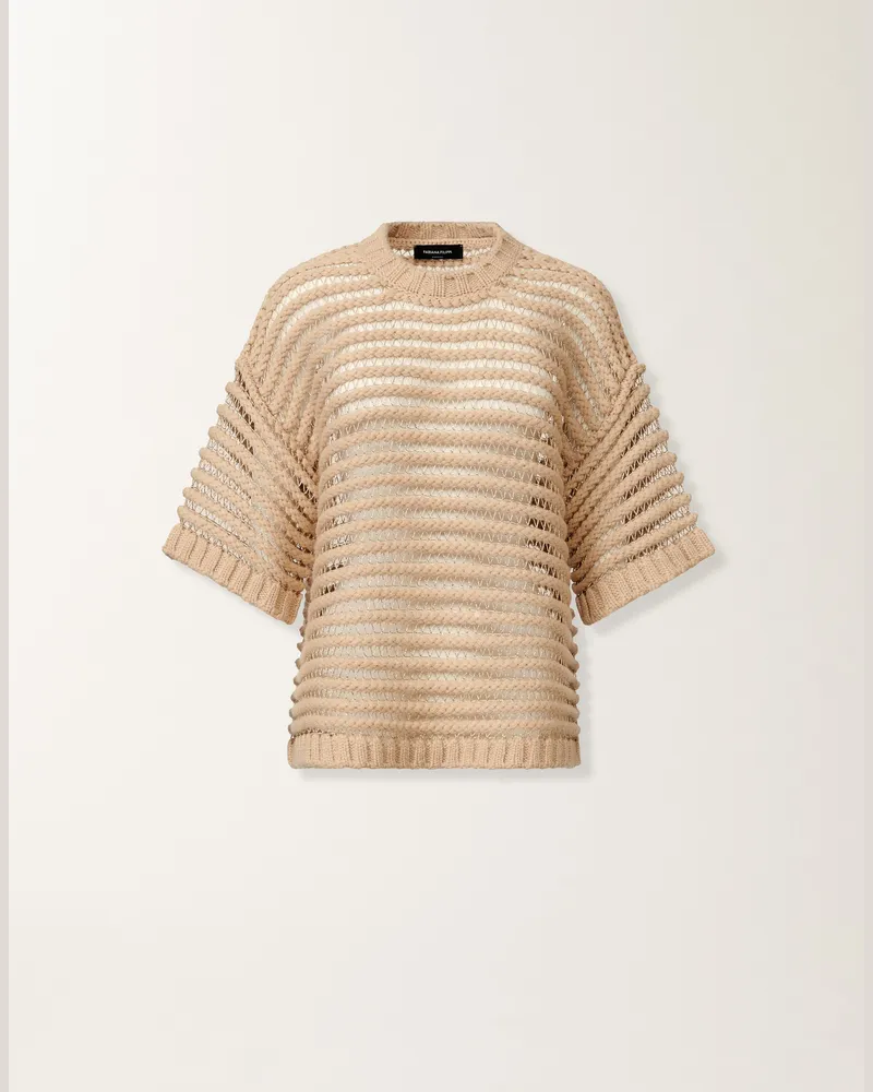 Fabiana Filippi Pullover Aus Kamel, Albinofarbener Und Goldfarbener Lurex - Frau Strickwaren Braun Braun