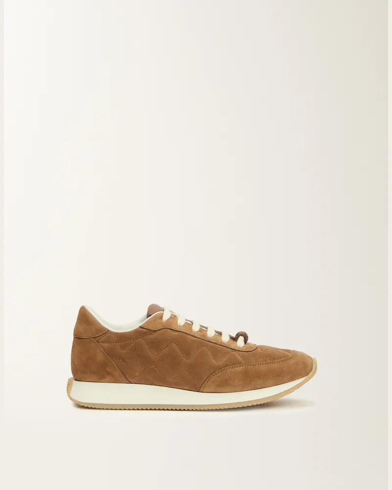 Fabiana Filippi Laufschuhe Aus Gestepptem Wildleder, Weidenfarben - Frau Sneakers Braun Braun