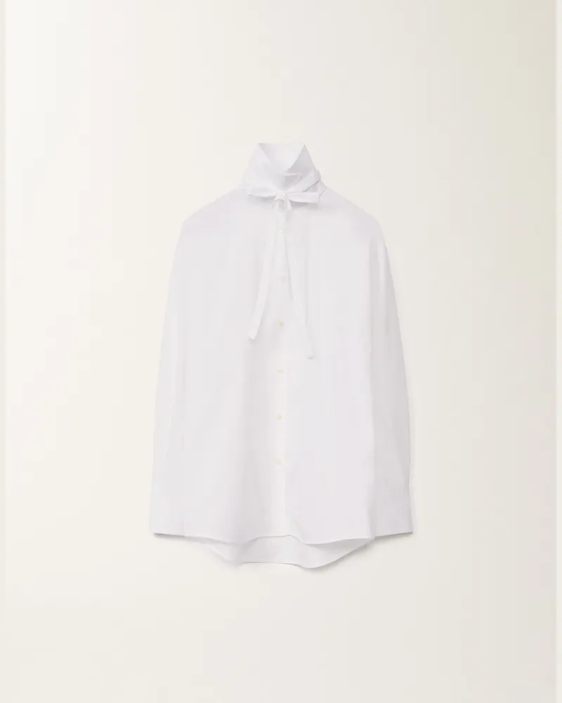 Fabiana Filippi Boyfriend-bluse Aus Popeline, Optisches Weiß - Frau Hemden Weiss Weiss