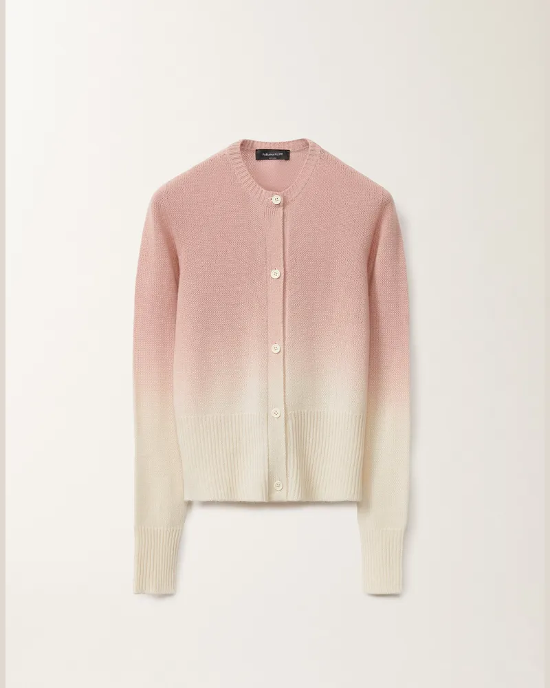 Fabiana Filippi Cardigan Aus Nuanciertem Platin, Blush - Frau Strickwaren Rosa Rosa