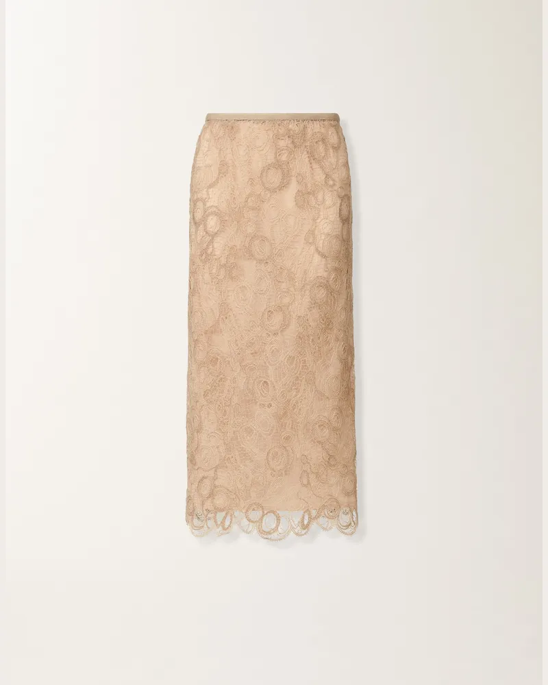 Fabiana Filippi Rock Aus Makramee-spitze, Ahornfarben - Frau Röcke Beige Beige
