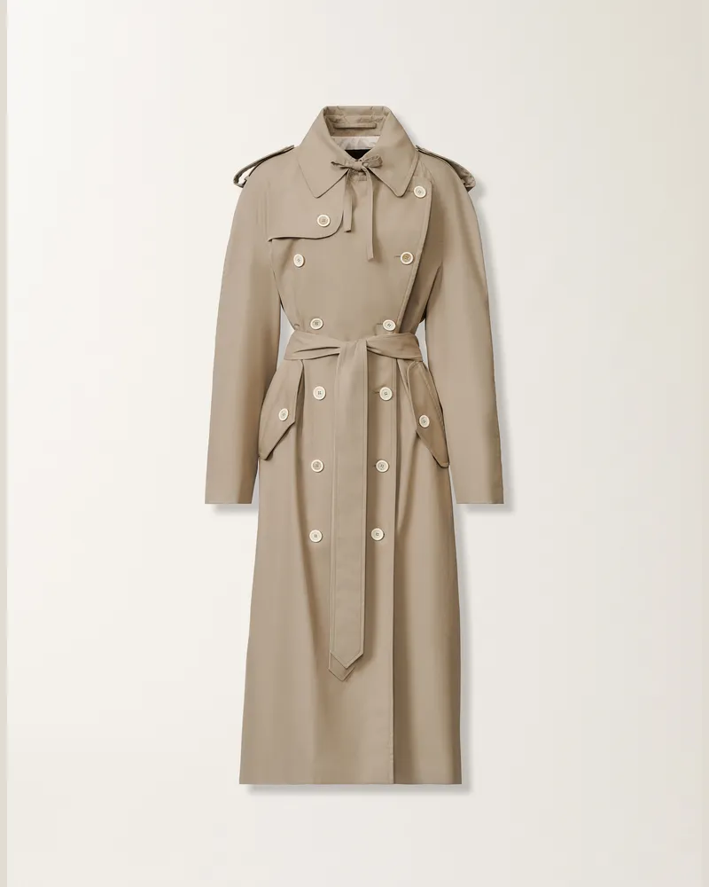 Fabiana Filippi Zweireihiger Trenchcoat Aus Extrafeinem Twill, Olivgrün - Frau  Grün Grün