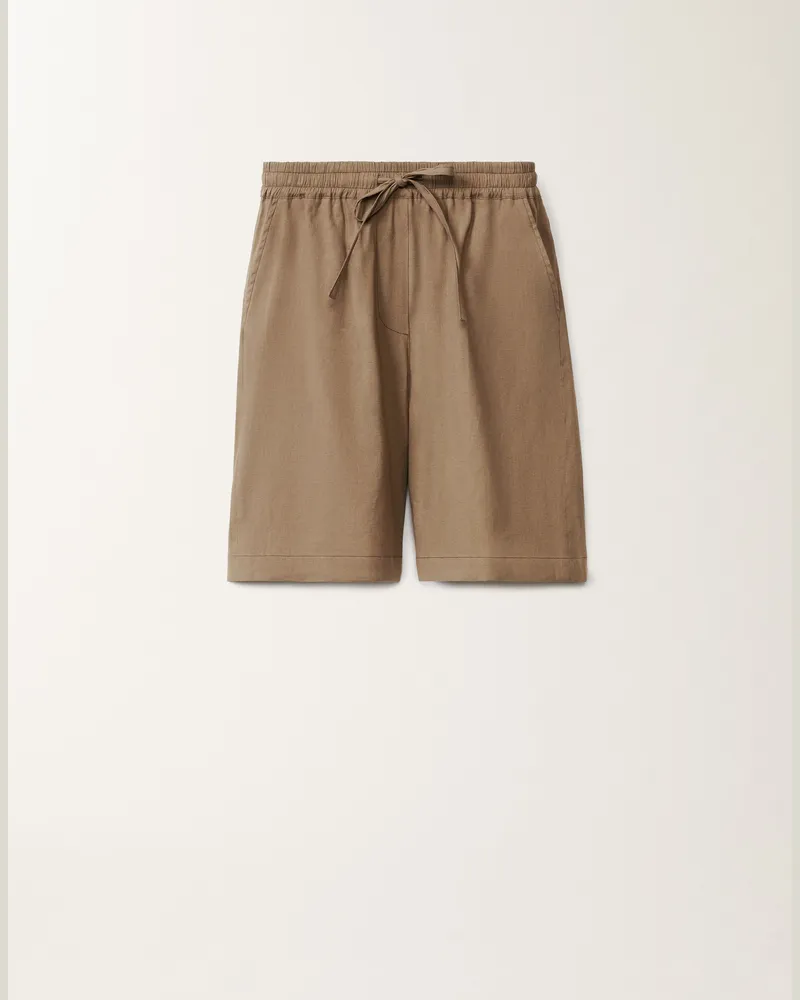 Fabiana Filippi Bermuda-shorts Aus Stretch-leinen-viskose, Taupe - Frau Hosen Taupe Taupe