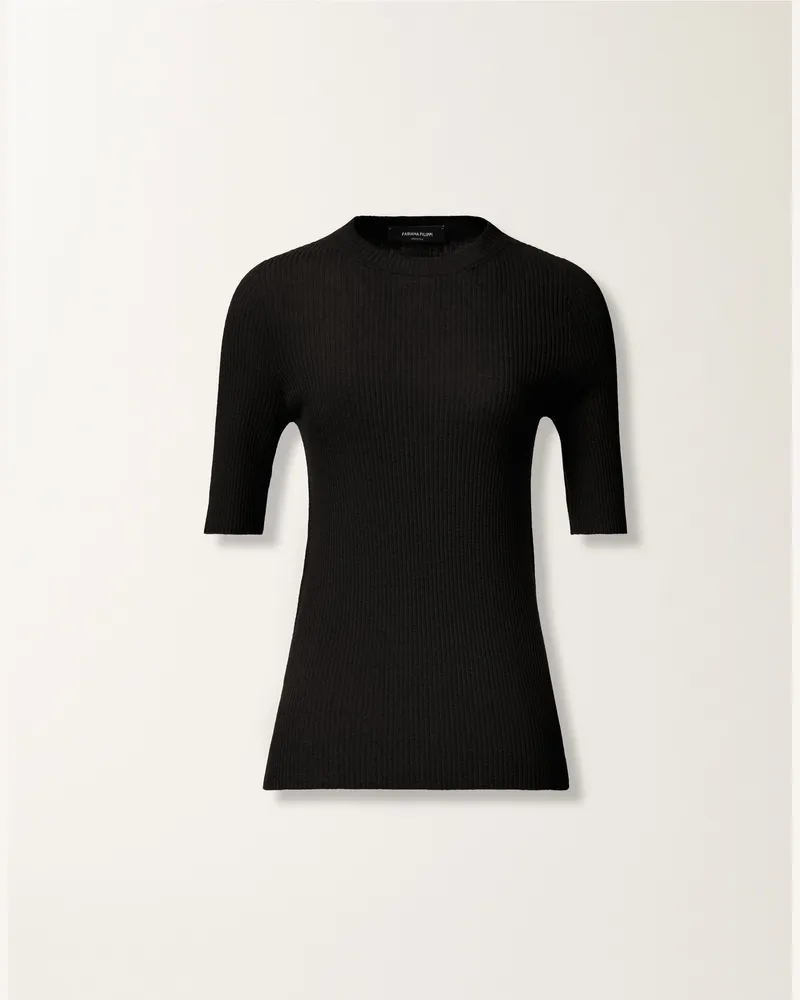 Fabiana Filippi Pullover In Platin, Schwarz - Frau Strickwaren Schwarz Schwarz