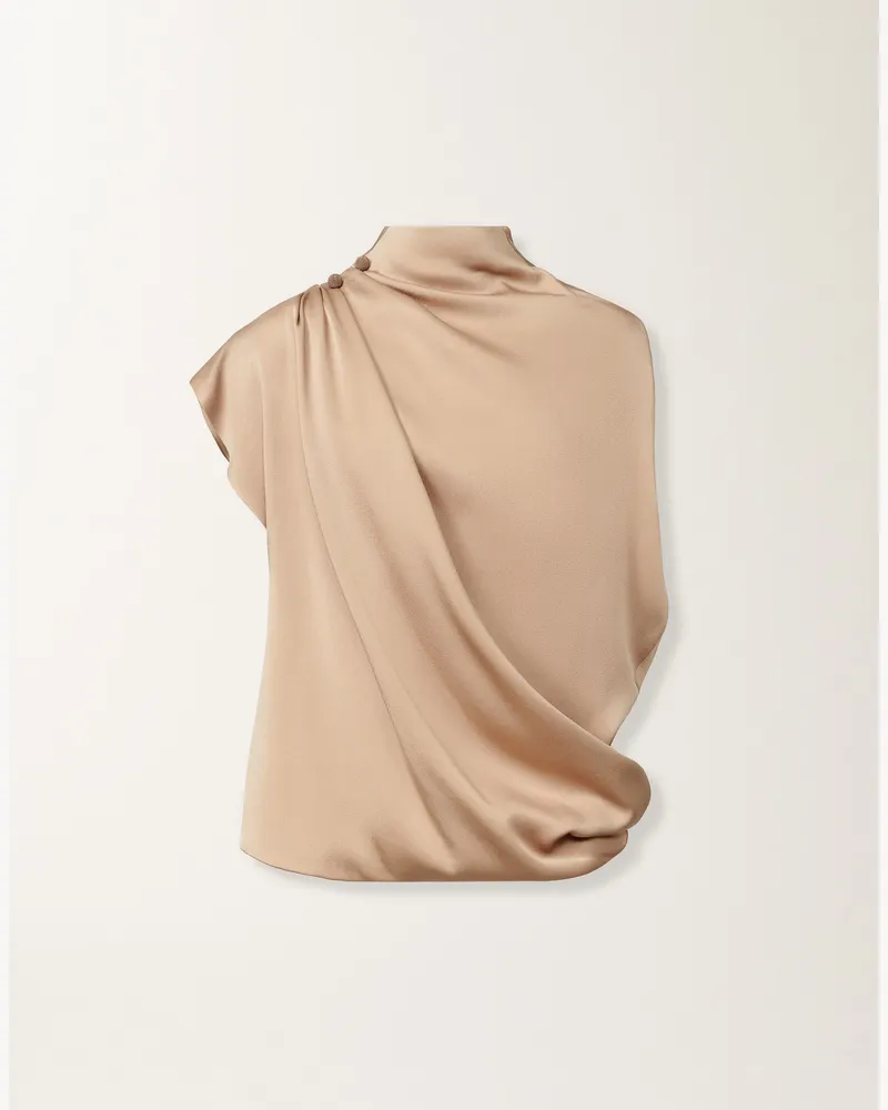 Fabiana Filippi Top Aus Enver-satin, Ahornfarben - Frau T-shirts & Tops Beige Beige