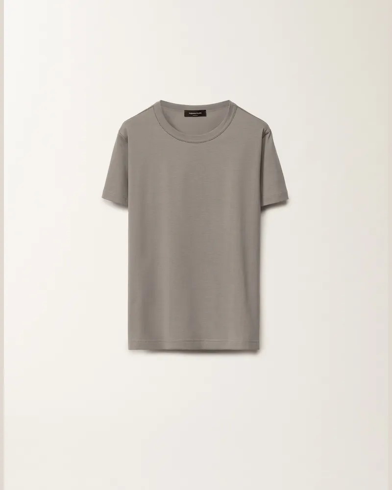 Fabiana Filippi T-shirt Aus Jersey, Aschgrau - Frau T-shirts & Tops Grau Grau