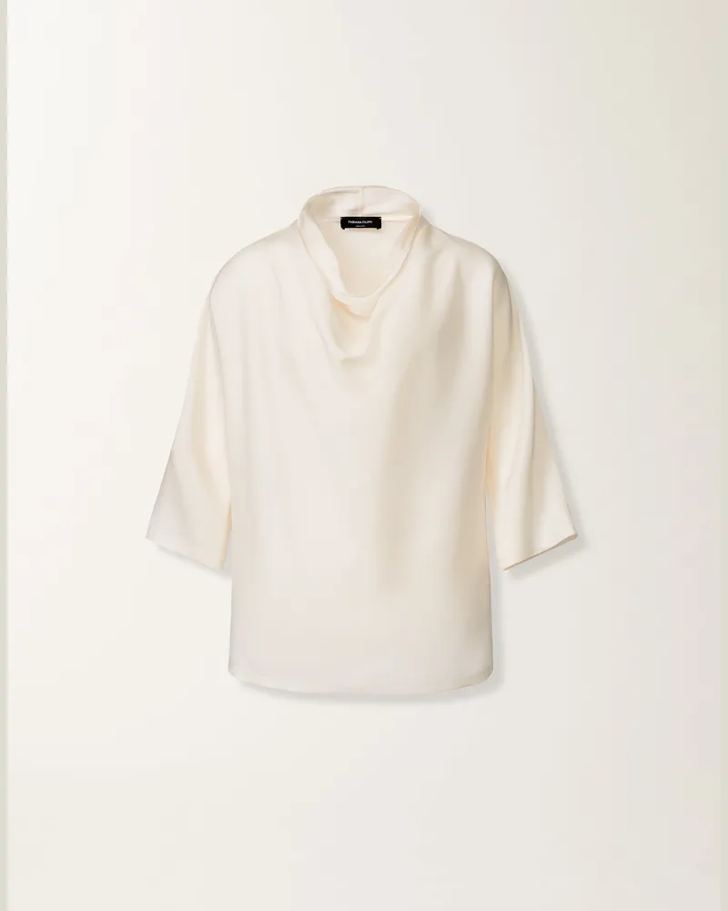 Fabiana Filippi Top Aus Enver-satin, Butter - Frau T-shirts & Tops Weiß Weiß