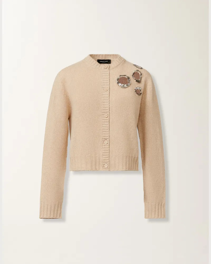Fabiana Filippi Cardigan Aus Platinum, Seilbraun - Frau Strickwaren Beige Beige