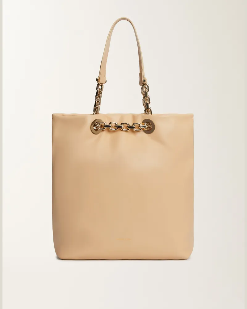 Fabiana Filippi Shopper Eyelet Aus Nappaleder, Seilbraun - Frau Handtachen Beige Beige