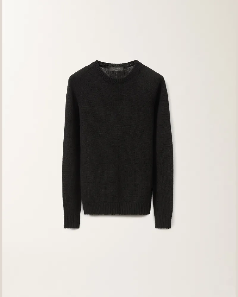 Fabiana Filippi Pullover Aus Aufgerautem Kaschmir, Schwarz - Frau Strickwaren Schwarz Schwarz