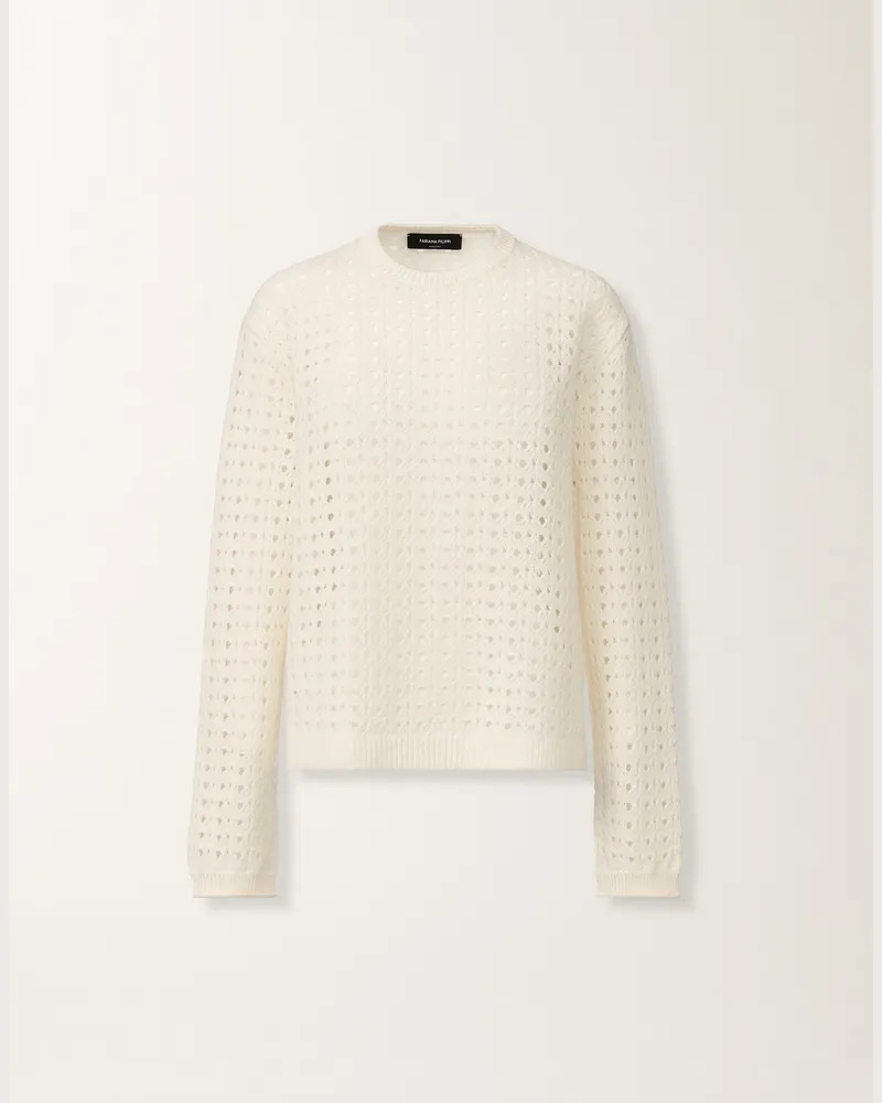 Fabiana Filippi Pullover Aus Platinum, Rafia - Frau Strickwaren Weiß Weiß
