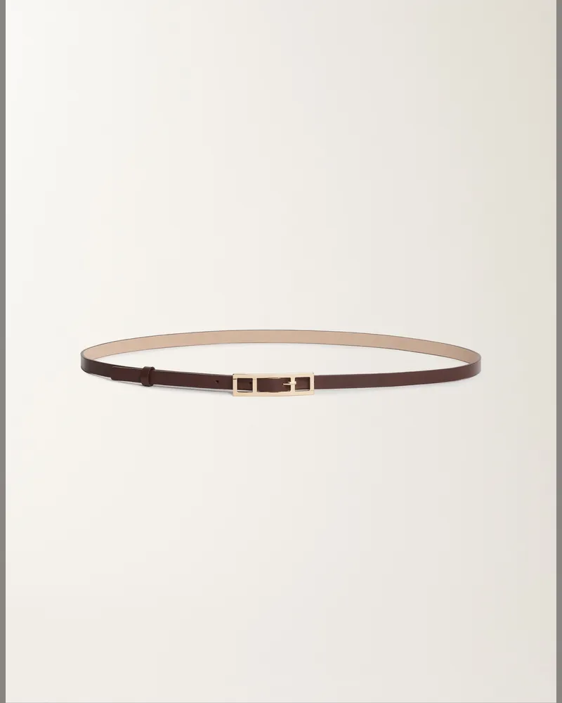 Fabiana Filippi Kalbsledergürtel, Ebenholz - Frau Gürtel Beige Beige