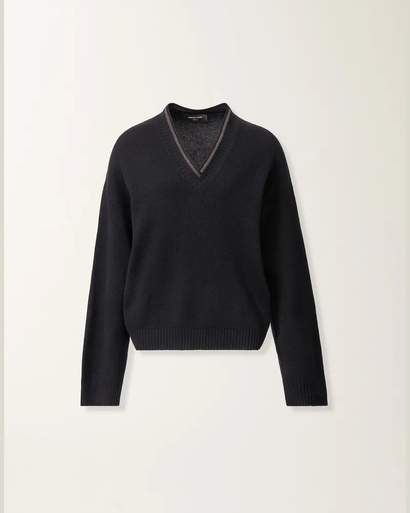 Fabiana Filippi Pullover In Platin, Mitternachtsblau - Frau Strickwaren Blau Blau