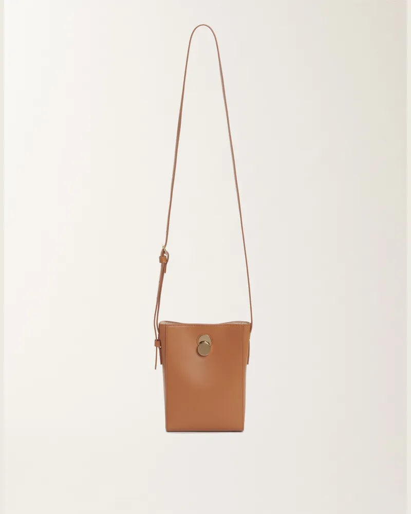 Fabiana Filippi Minibag Eclissi Aus Kalbsleder, Lederbraun - Frau Mini-tachen & Clutches Braun Braun