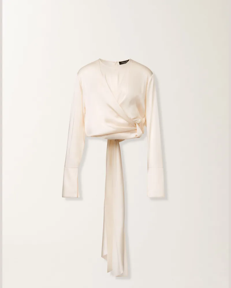 Fabiana Filippi Top Aus Enver-satin, Butter - Frau T-shirts & Tops Weiß Weiß