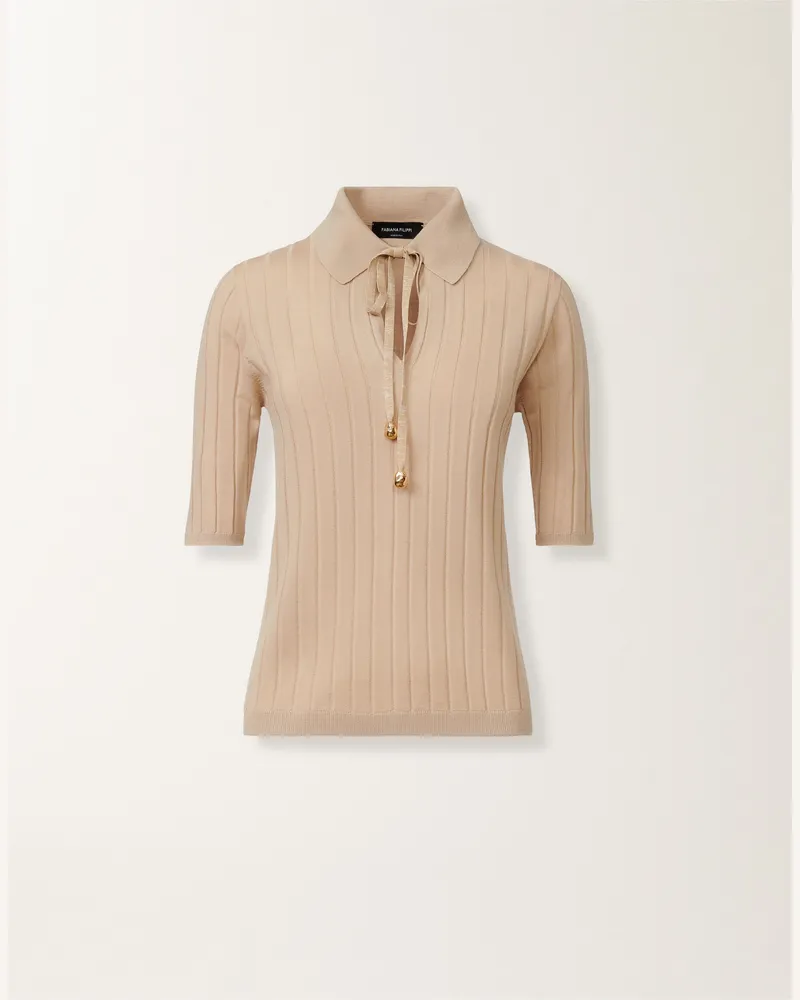 Fabiana Filippi Pullover Aus Merinowolle, Ahornfarben - Frau Strickwaren Beige Beige